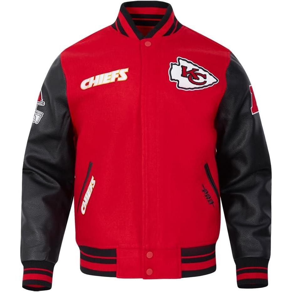 imagePro Standard Mens NFL Retro Classics Varsity JacketRed