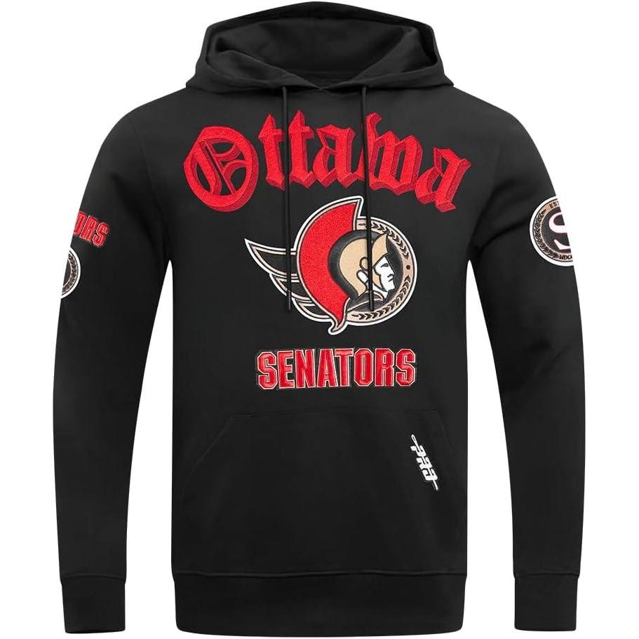 imagePro Standard Mens NHL Old English Pull Over HoodieBlack