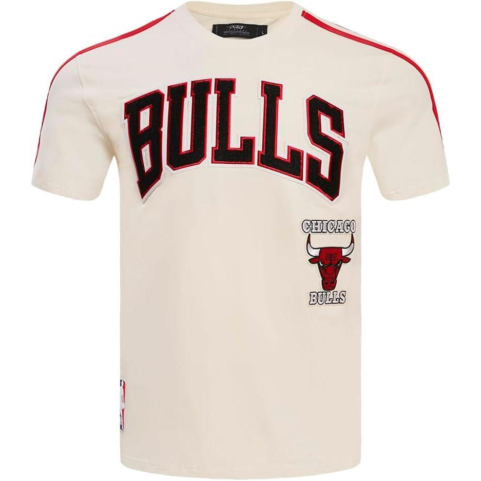 imagePro Standard NBA Mens Mens NBA Retro Classics Cotton Taping TeeEggshell Red