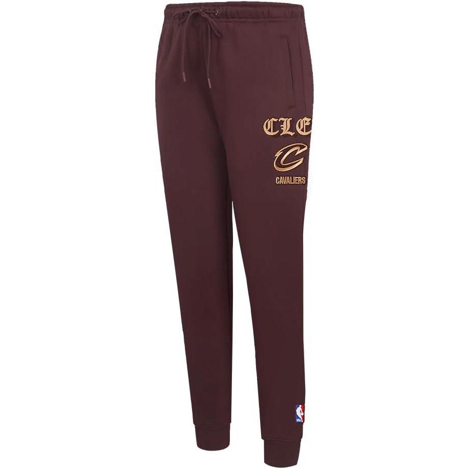 imagePro Standard NBA Womens Womens NBA Old English Brushed Back French Terry SweatpantWine