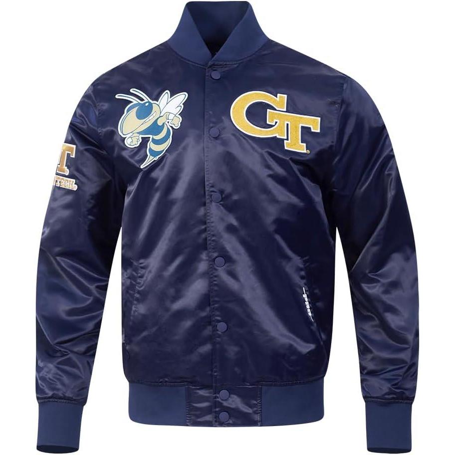 imagePro Standard NCAA mens Mens College Classic Chenille Satin JacketMidnight Navy