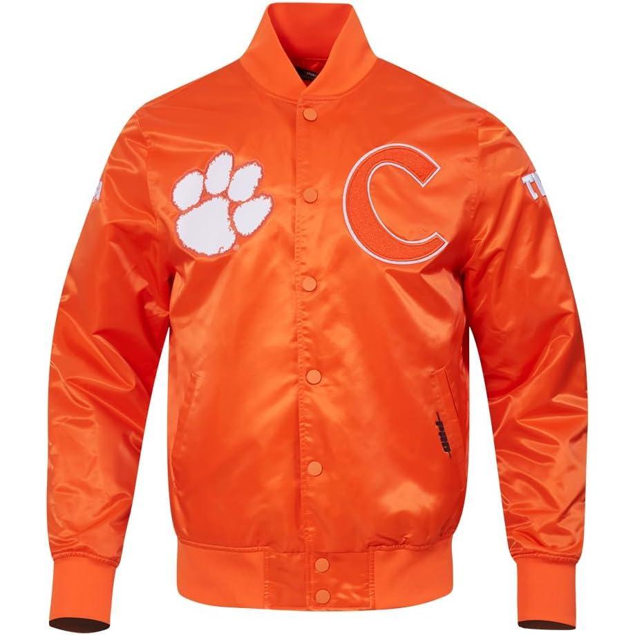 imagePro Standard NCAA mens Mens College Classic Chenille Satin JacketOrange