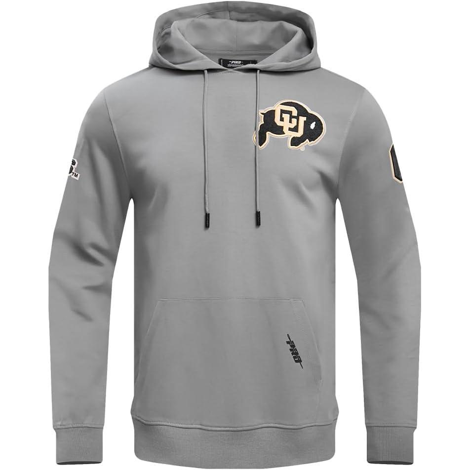 imagePro Standard NCAA mensMale Mens College Classic Chenille Cotton Double Knit Pull Over HoodieGray