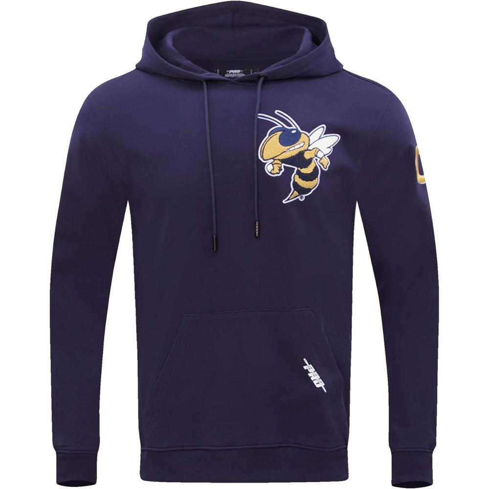 imagePro Standard NCAA mensMale Mens College Classic Chenille Cotton Double Knit Pull Over HoodieMidnight Navy