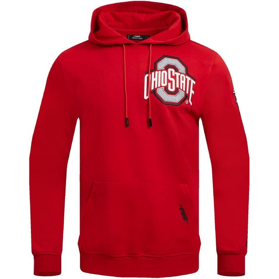 imagePro Standard NCAA mensMale Mens College Classic Chenille Cotton Double Knit Pull Over HoodieRed
