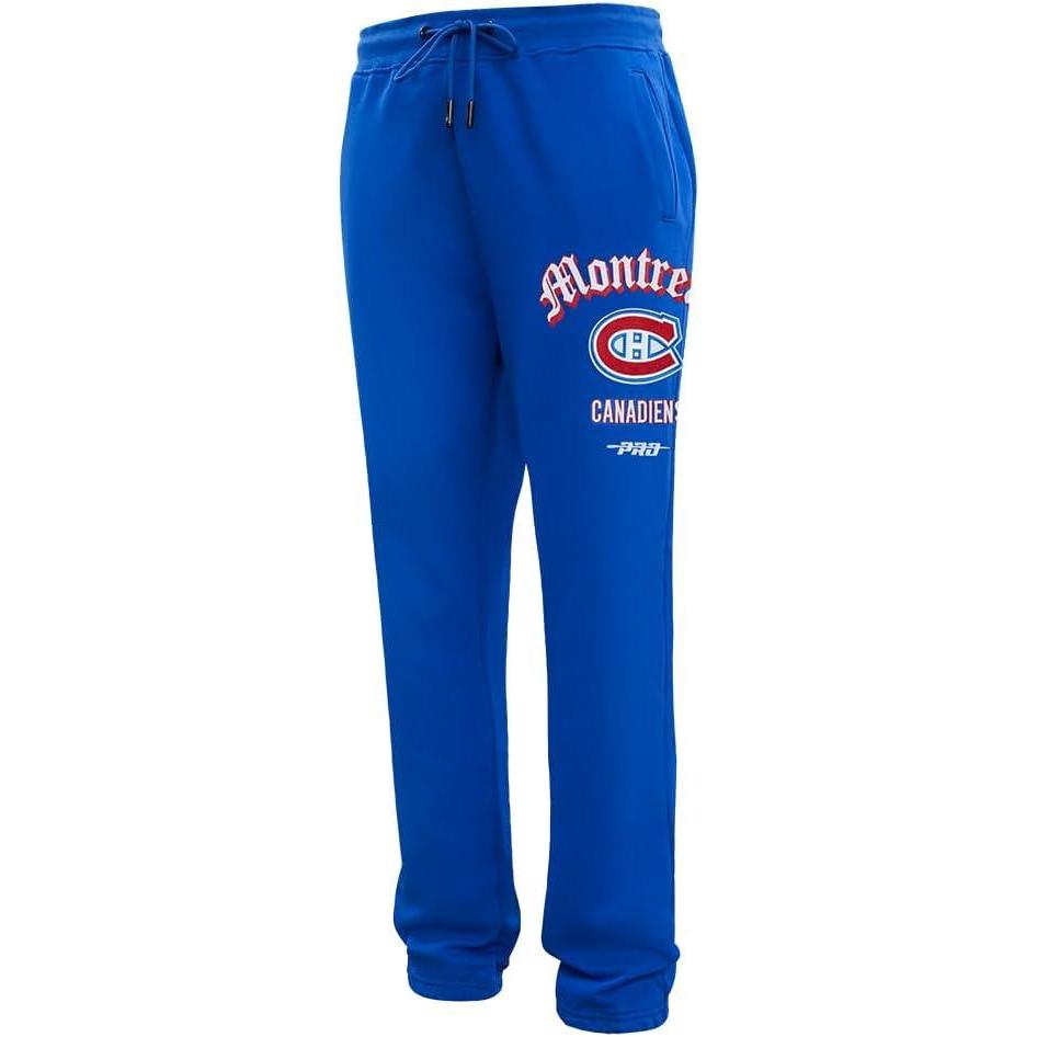 imagePro Standard NHL Mens Mens NHL Old English Brushed Back French Terry SweatpantRoyal Blue