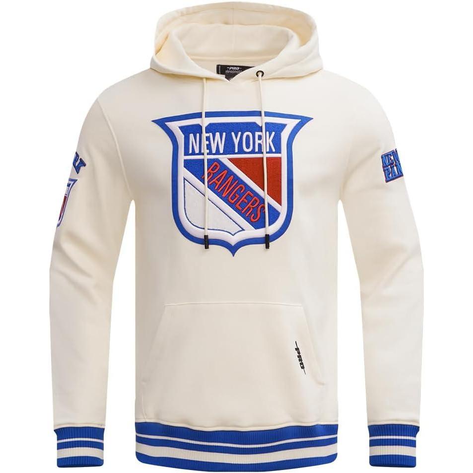 imagePro Standard NHL mens Mens Nhl Retro Classics Brushed Back French Terry Pull Over HoodieEggshellRoyal Blue