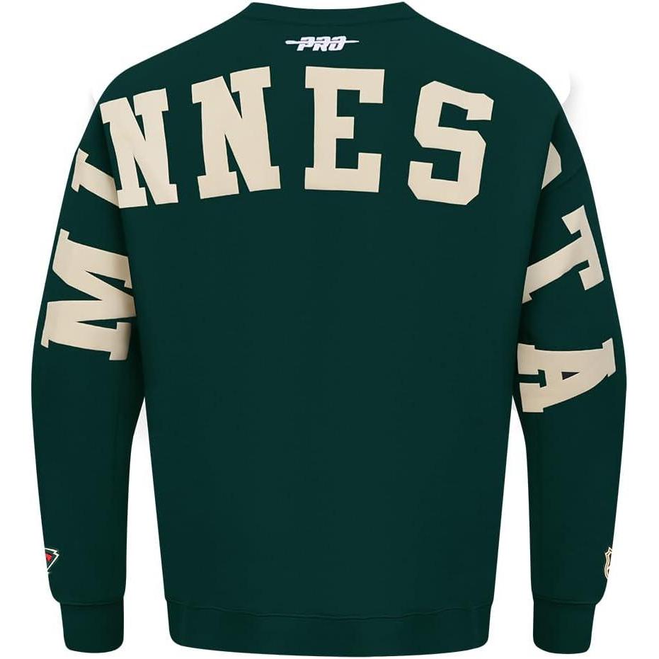 imagePro Standard NHL mens Mens Nhl Wingspan Fleece Crewneck SweatshirtForest Green
