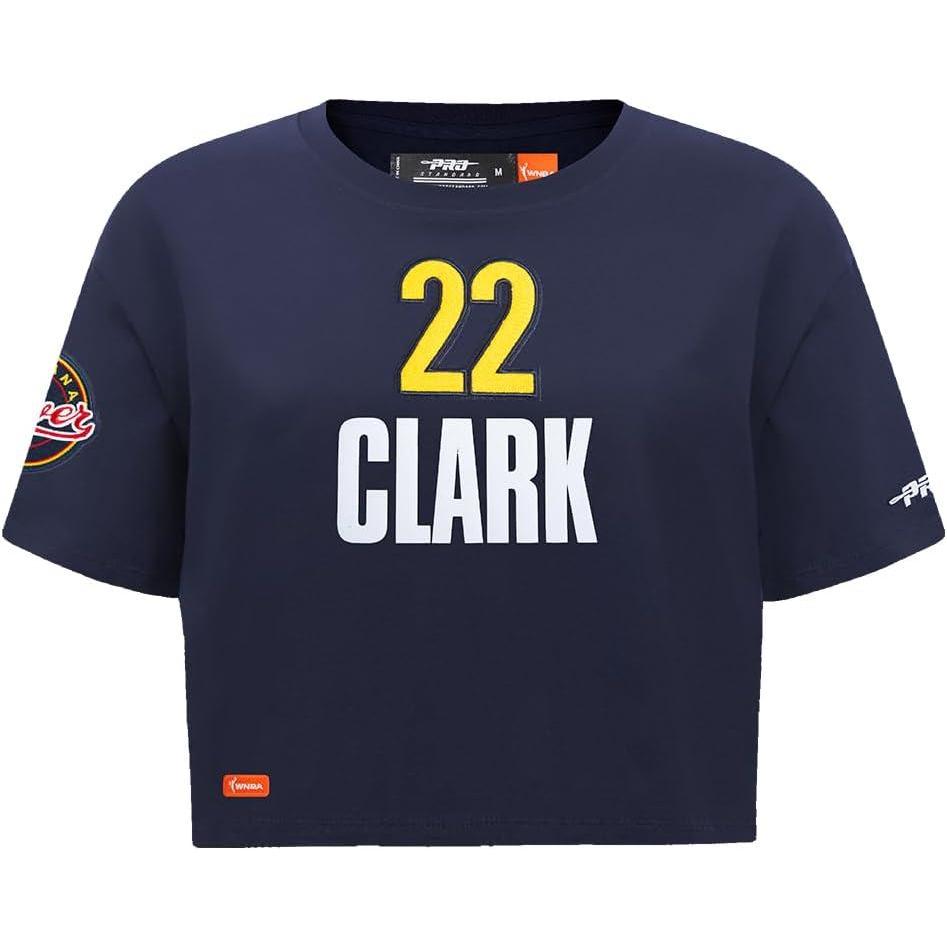 imagePro Standard WNBA Womens Womens WNBA Indiana Fever Classic Player Cotton Short Sleeve Boxy TeeMidnight Navy