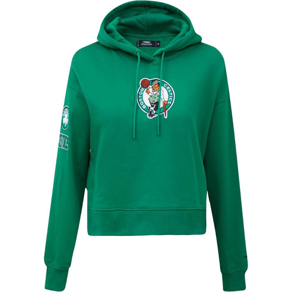 imagePro Standard Womens NBA Classic Chenille Cropped Pullover HoodieKelly Green