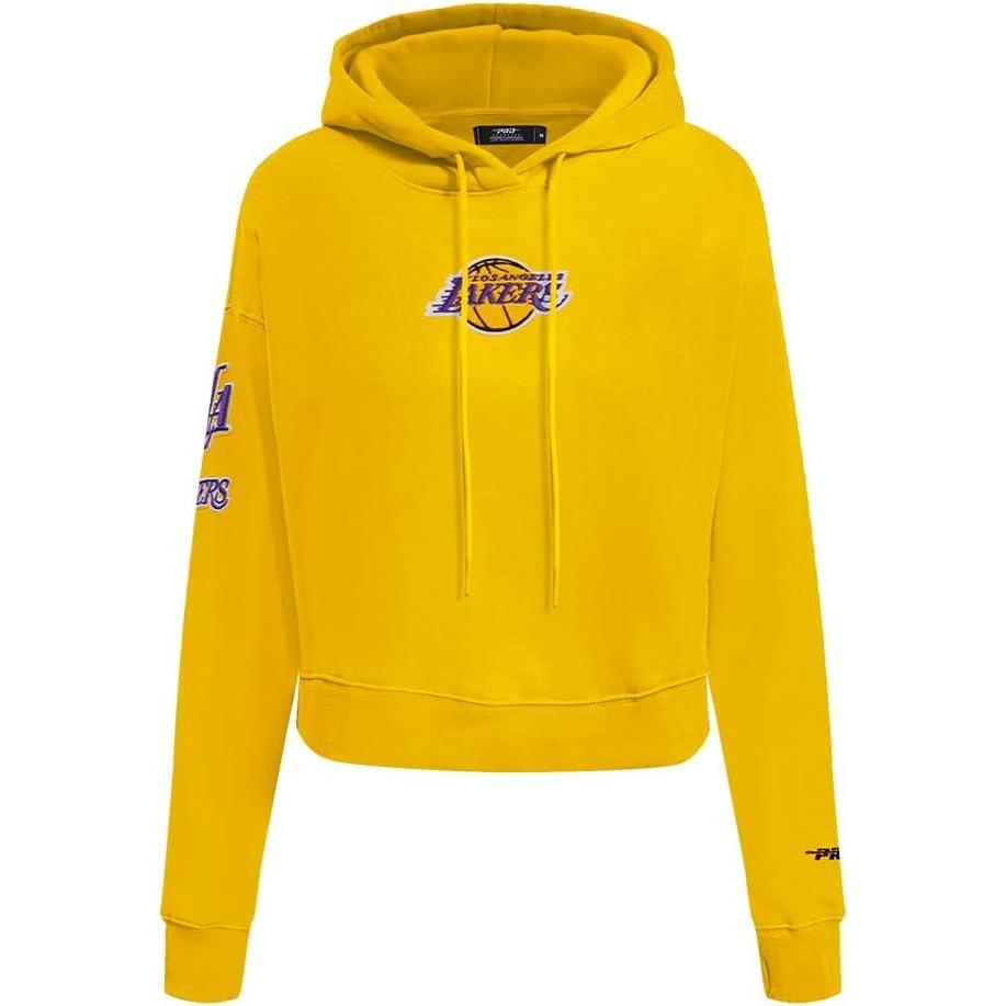 imagePro Standard Womens NBA Classic Chenille Cropped Pullover HoodieYellow