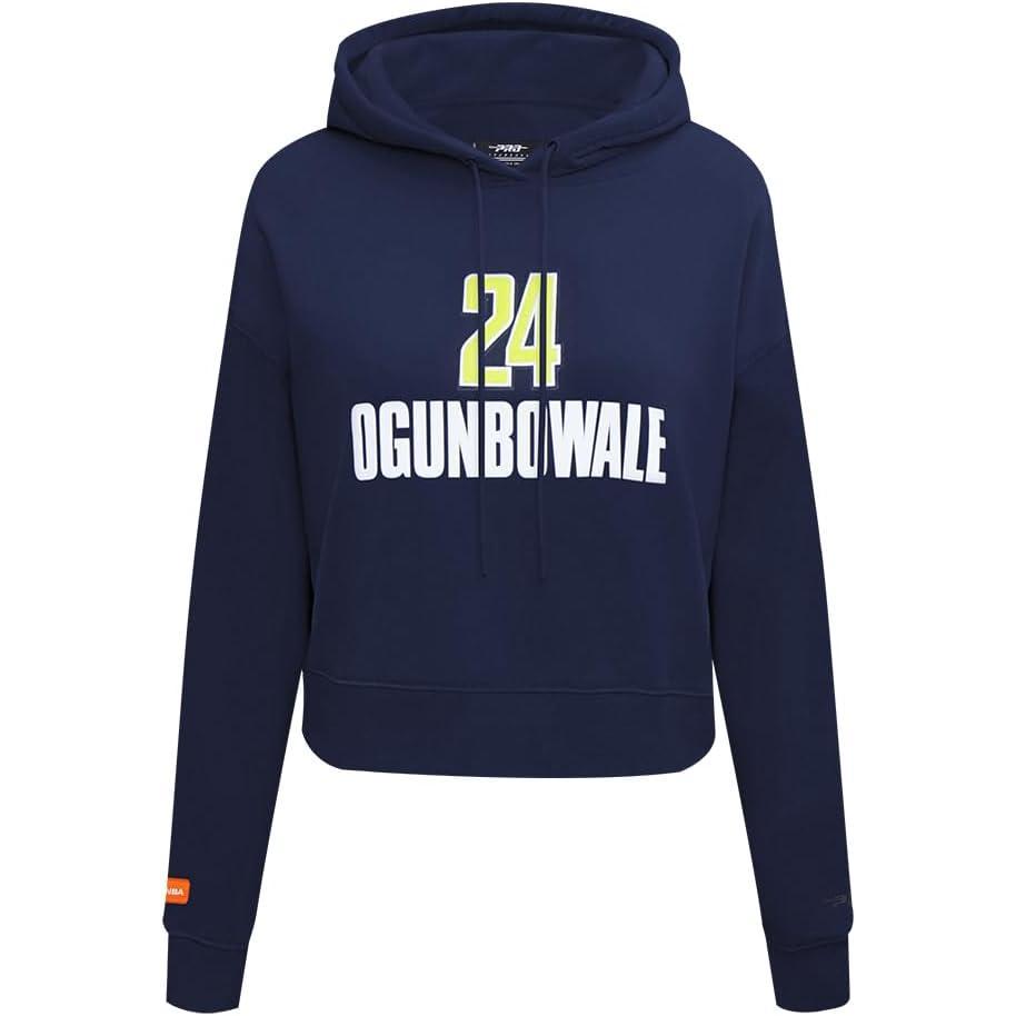 imagePro Standard Womens WNBA Dallas Wings Classic Player Name And Number Cropped Pullover HoodieMidnight Navy