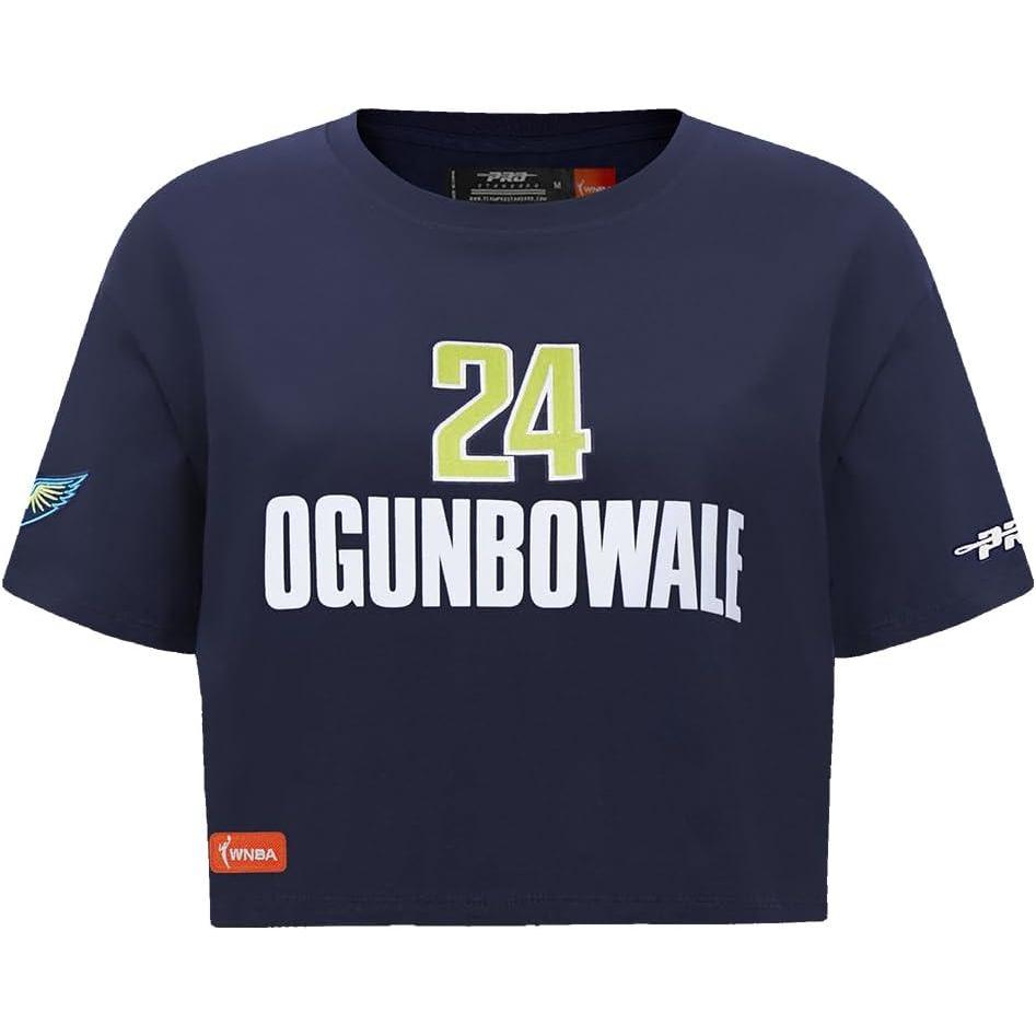 imageWomens WNBA Dallas Wings Classic Player Name and Number Cotton Short Sleeve Boxy TeeMidnight Navy