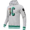 PRO STANDARD Men’s NBA MASH UP M Rib FLC PO Hoodie(Heather Grey/Green)