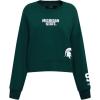 PRO STANDARD Womens College Wingspan Brushed Back French Terry Crewneck Sweatshirt(Forest Green)