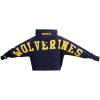 PRO STANDARD Womens College Wingspan Brushed Back French Terry Cropped Pullover Hoodie(Midnight Navy)