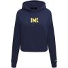 PRO STANDARD Womens College Wingspan Brushed Back French Terry Cropped Pullover Hoodie(Midnight Navy)
