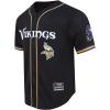 Pro Standard Mens NFL Mesh Button Down Top(Black/Purple)