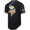 Pro Standard Mens NFL Mesh Button Down Top(Black/Purple)