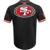 Pro Standard Mens NFL Mesh Button Down Top(Black/Red)