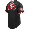 Pro Standard Mens NFL Mesh Button Down Top(Black/Red)
