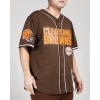Pro Standard Mens NFL Mesh Button Down Top(Brown)