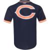 Pro Standard Mens NFL Mesh Button Down Top(Midnight Navy/Orange)