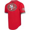 Pro Standard Mens NFL Mesh Button Down Top(Red/Black)
