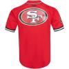 Pro Standard Mens NFL Mesh Button Down Top(Red/Black)