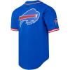 Pro Standard Mens NFL Mesh Button Down Top(Royal Blue/Red)
