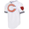 Pro Standard Mens NFL Mesh Button Down Top(White/Midnight Navy)