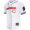Pro Standard Mens NFL Mesh Button Down Top(White/Midnight Navy)