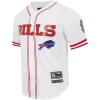 Pro Standard Mens NFL Mesh Button Down Top(White/Red)