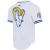 Pro Standard Mens NFL Mesh Button Down Top(White/Royal Blue)