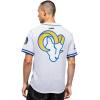 Pro Standard Mens NFL Mesh Button Down Top(White/Royal Blue)