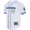 Pro Standard Mens NFL Mesh Button Down Top(White/Royal Blue)