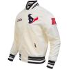 Pro Standard Mens NFL Retro Classics Satin Jacket(Eggshell/ Black)