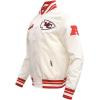 Pro Standard Mens NFL Retro Classics Satin Jacket(Off-white)