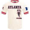 Pro Standard Mens NFL Retro Classics Short Sleeve Tee(Eggshell/ Red)