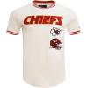 Pro Standard Mens NFL Retro Classics Short Sleeve Tee(Eggshell/ Red)