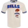 Pro Standard Mens NFL Retro Classics Short Sleeve Tee(Eggshell/Royal Blue)