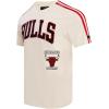 Pro Standard NBA Mens Mens NBA Retro Classics Cotton Taping Tee(Eggshell/ Red)