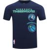 Pro Standard NBA Mens Mens NBA Retro Classics Cotton Taping Tee(Midnight Navy)