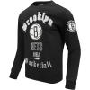 Pro Standard NBA mens Mens Nba Old English Brushed Back French Terry Crewneck Sweatshirt(Black)