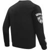 Pro Standard NBA mens Mens Nba Old English Brushed Back French Terry Crewneck Sweatshirt(Black)