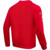 Pro Standard NBA mens Mens Nba Old English Brushed Back French Terry Crewneck Sweatshirt(Red)