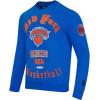 Pro Standard NBA mens Mens Nba Old English Brushed Back French Terry Crewneck Sweatshirt(Royal Blue)