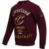 Pro Standard NBA mens Mens Nba Old English Brushed Back French Terry Crewneck Sweatshirt(Wine)
