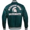 Pro Standard NCAA mens Mens College Classic Chenille Satin Jacket(Forest Green)