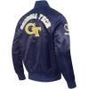 Pro Standard NCAA mens Mens College Classic Chenille Satin Jacket(Midnight Navy)